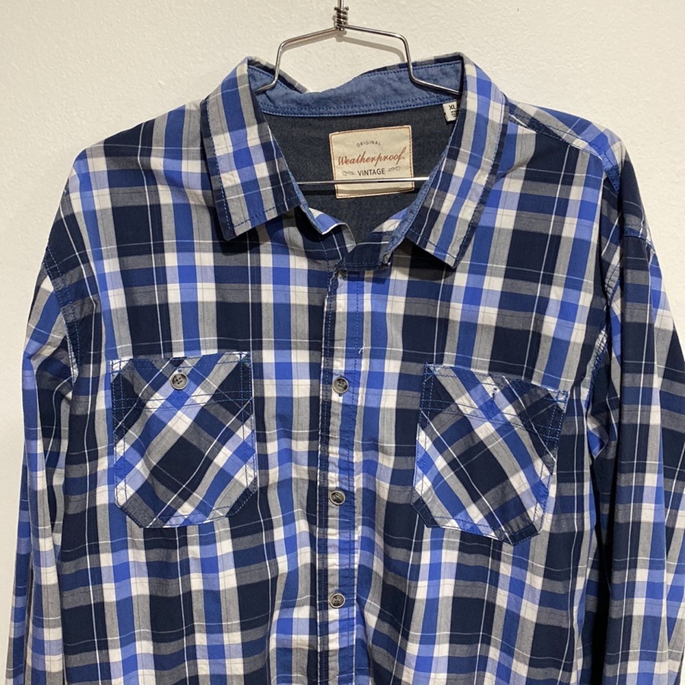 Weatherproof blue button down size: XL - Picture 2 of 8